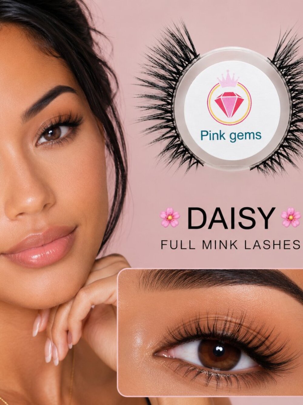 Daisy Full Mink 3D Faux Mink Lashes Wispy Soft Glam Lightweight Volume